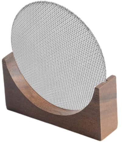 Xvilmaun Soporte para colador de café para colador de café | Base de madera reutilizable para pantalla de disco - Soporte estable, organizador de almacenamiento eficiente para la mayoría de filtros de