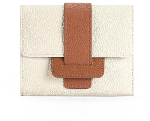 GOIACII Geldbörse Damen,RFID-blockierendes Portmonee Klein 10 Kartenfäche und 2 ID Fenster mit Zipper Münzfach Druckknopf Brieftasche