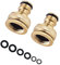 Connettore per rubinetto per tubo da giardino, raccordi in ottone, connettore femmina 2 in 1, per adattatori filettati per rubinetto, raccordi rapidi per tubi flessibili