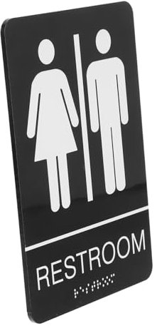 FELTECHELECTR Badezimmer Tür Zeichen Unisex Toilette Zeichen Selbst-adhesive Dekorative Kunst Büro