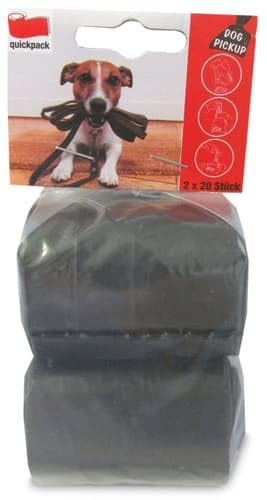 Quickpack Hundekotbeutel auf Rolle schwarz (40 Stk)