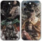 Handyhülle 2 Stück für iPhone 14 Pro Max Hülle 6.7'' Anime Attack on Titan Eren Armin Manga Mode Muster Design Case Kameraschutz Schutzhülle Stoßfest TPU Silikon Weich Ultra Dünn Cover - Schwarz