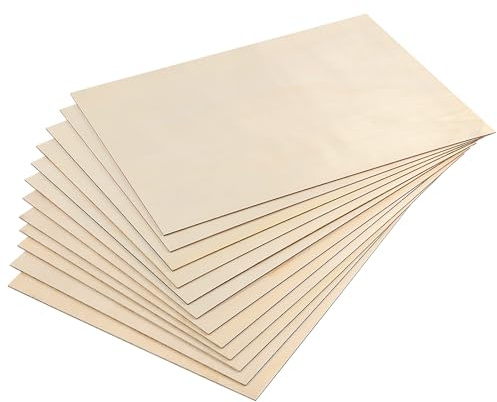 KEILEOHO 12 Stück 2 mm Sperrholz A3, 420 x 300 mm Sperrholzplatte Holzplatte Holz Platten zum Basteln für DIY, Handwerk