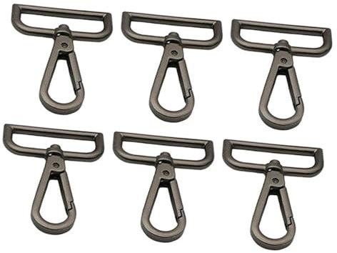 Garneck 10er Set Drehbare Karabinerhaken Mit 40mm Drehgelenk in Schwarz – Ideal Für Taschen - Schlüsselanhänger Und DIY-Projekte – Robuster Metallverschluss Für Vielseitige Anwendungen