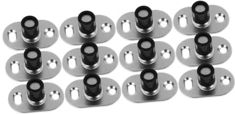 HOMSFOU 4 Sätze Wagenbegrenzer Schiene Stopper Stoppt Schiebetürbeschläge Schiebetüren Beschlag Bodenführung Der Schiebetür Anschlag Der Bodenführungen Rostfreier Stahl 3 Stück * 4