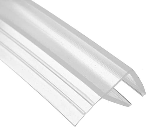 Duschwand Dichtungsstreifen, wasserdichte Türdichtung für 6 mm, 8 mm, 10 mm, 12 mm dickes Glas, Ersatzdichtung für Duschkabine, 12 mm, F-Typ, 400 cm lang