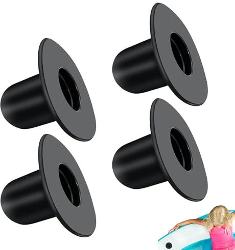4 Pezzi Tappi Piscina di Ricambio,Tappi Piscina,Tenuta Piscina,Tappo de Foro de Filtro,Ricambi Piscina,Tappo Piscina,Accessori Piscina per Fuori Terra Compatibile con Intex e Bestway Nero