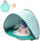 Tenda da Spiaggia con Mini Piscina,Tenda da Spiaggia con Tendalino Rmovibile Anti UV,Piscina Multifunzionale per Bambini,Riparo UV Sulla,Adatto per Picnic,Giardini,Spiagge Verde Tokaneit