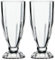 Hperu 2pcs Milkshake Verres de 380 ML (3x7 Pouces), Tasses Transparentes résistantes à la température pour Les Shakes, Le Parfait et la crème glacée, Conception de Base Stable