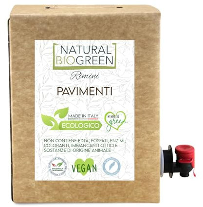 Naturalbiogreen Reinigungsmittel für Böden und harte Oberflächen, umweltfreundlich, ohne Parfüm, hypoallergen, 3 Liter