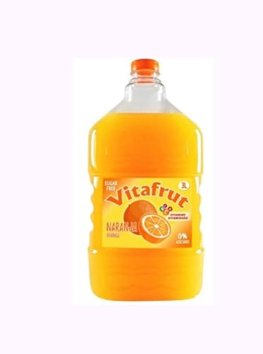 Vitafrut Zuckerfreies Orangengetränk mit Vitaminen, 3 Liter PET Flasche, 2er Pack, Erfrischungsgetränk ohne Zucker, Kalorienarm