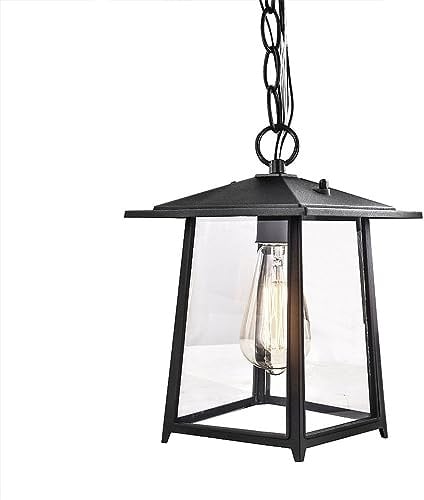Pendelleuchten Außenpendelleuchte Schwarz Retro IP44 Decken Vintage Industrie Eisen Deckenbeleuchtung Regenfest Wasserdicht Pavillon Villa Loft Kronleuchter Außenleuchte