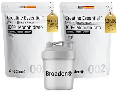 2,2 Kg Creatina Monohidratada/Micronizada en Polvo Sin Sabor | Incluye Dosificador + Shaker Regalo