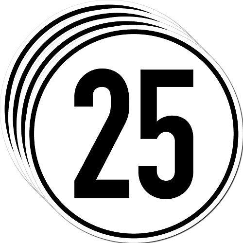GreenIT Aufkleber Sticker 25 kmh km/h 20cm Schild Geschwindigkeit für Traktor Schlepper Zugmaschine Multicar Anhänger Fahrzeug (4)