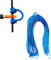 WEREWOLVES Hohe Qualität Bogenschießen Compoundbogen String Release D Loop Seil mit 4 Stück Messing Nocke Schnalle Clip (Blau)