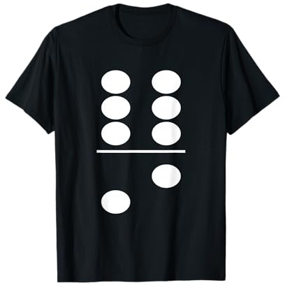 Dominostein Kostüm Dominosteine Spiel 6 zu 2 Karneval T-Shirt