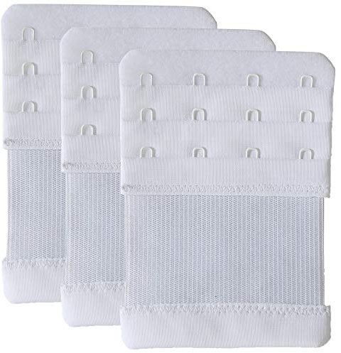 Magicmode Bra Extender 4 Hook Elastic Stretchy Bra Extensions Strap Comfortable 3pcs