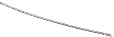 sourcing map Cavo in acciaio inox Cavo 1mm Dia. 5 m 19 Gauge 304 Grado per sollevamento gru Grinder puleggia ruota