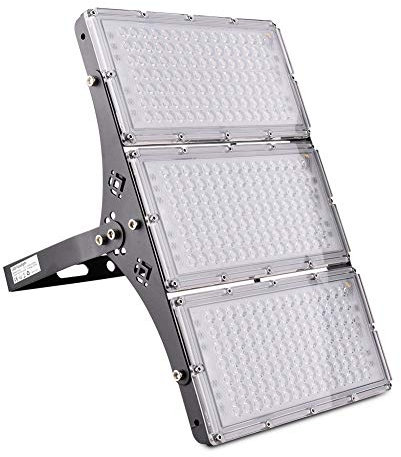 Luci di lavoro a LED 300W, proiettore per illuminazione esterna, luce di parcheggio a LED impermeabile IP66, luce super luminosa, supporto per proiettore per garage, giardino (bianco caldo, 8 pezzi)