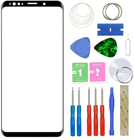 MovTEK Kit de Remplacement de Ecran Tactile Vitre Avant d'origine pour Samsung Galaxy S8 Plus S8+ G955F Lentille Extérieur Verre avec l'outil de séparation Noir