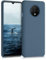 kwmobile Hülle kompatibel mit OnePlus 7T Hülle - Silikon Handy Case - Handyhülle weiche Oberfläche - kabelloses Laden - Dunkler Schiefer