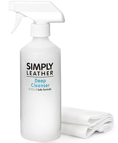 The Scratch Doctor Simply Leather Deep Cleaner Natural Cleaning Spray Rejuvenate Leather Furniture, Sofas, Car Seats Bags Jackets Applicator Included (500ml)