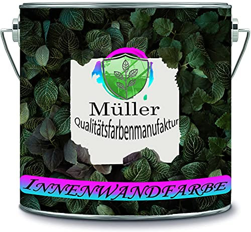 Müller Qualitätsfarbenmanufaktur Peinture murale d'intérieur multicolore très couvrante sans solvant, 1 couche couvrante (5 l, lilas lavande)