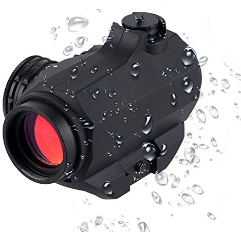ToopMount Red Dot Red Dot Visier 1 x 20 mm 2 MOA Dot mit Gummiabdeckung passend für 20 mm 21 mm Picatinny-Schienen