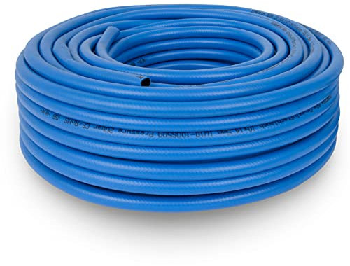 EBERTH Tubo per aria compressa 40m, tubo per compressore con diametro 10mm x 14,5mm (interno x esterno) e pressione di esercizio di 20 bar, accessori per pistole ad aria compressa senza attacco