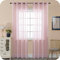 GIRASOLE HOME Coppia Tende Itaca Filtranti in Simil Lino 2 Pannelli con Occhielli (Rosa, 140x290cm)