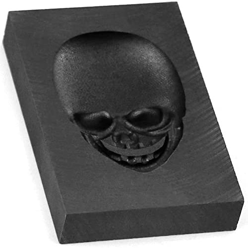 Povhhee Guss Form, SchäDel Graphit Guss Barren Form Tiegel Form zum Schmelzen GießEn Raffinieren Von Metall Kupfer Messing