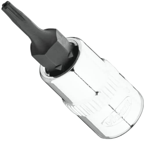 VIGOR Schraubendreher-Einsatz ∙ V7037-IPR8 ∙ Vierkant6,3 mm (1/4 Zoll) ∙ Innen-5-Stern Profil mit Zapfen ∙ T8+H