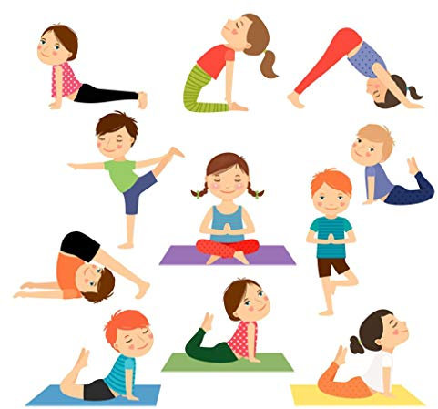Fabulous Poster Plakat Kinderyoga Haltungen Hatha Yoga Asanas Meditation
