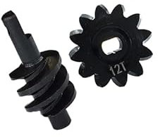 GPM Racing Carbon Steel Overdrive Differential Worm Gear Set 12T for Axial RC Truck 1/24 SCX24 Crawlers - Black
