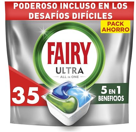 Fairy Platinum Normal, Cápsulas De Lavavajillas Todo En Uno, 35 Cápsulas