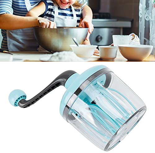 Tnfeeon Strumento per Mescolare la Panna, Frullino per Le Uova Montalatte Manovella Panna Frusta Verde per Cucina