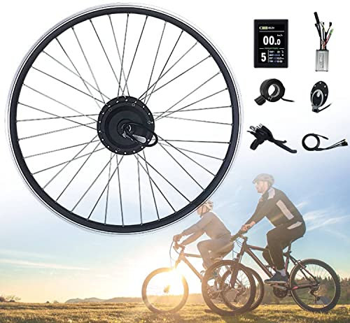 CHEMYO Electric Bike Conversion Kit 48V 1000W/1500W Front Wheel Electric Bicycle Motor Conversion Kit E-bike Hub Motor with KT- LCD8S Display,20/24/26/27.5/28/29/700C Front Wheel,29in-1500w