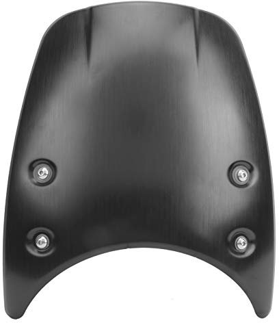 Motorrad Windschutzscheibe Abdeckung, Schwarz Aluminium Uni für Versal Motorrad Windschutzscheibe Erweiterung Scheinwerfer Verkleidung Abdeckung fit für R NineT Pure Sc für Rambler 2014-2020