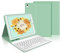 IVEOPPE iPad Tastatur Mit Hülle für 9./8./7. Generation, 10.2 Air 3 und Pro 10.5 - Magnetisch Abnehmbar, QWERTZ, Minzgrün