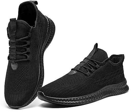 Tvtaop Damen Sneaker Laufschuhe Turnschuhe Schuhe Damen Sportschuhe Tennisschuhe Outdoor Atmungsaktiv Walkingschuhe Leichtgewichts Straßenlaufschuhe,Schwarz 41 EU