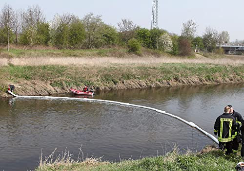 DENSORB Ölbindemittel Ölsperren zur Eingrenzung und Aufnahme von Öl auf Wasser, 3 m x 13 cm, 4 Stück