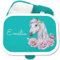Brotdose Kinder Campus für Mepal - Pferd Pferde - Lunchbox Pferdekopf Brotbox Pferdemädchen Geschenk Mädchen I - 750 ml - Türkis - personalisierte brotdosen 1. klasse geschenke horse reiten