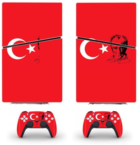 Anti Rayures Skin pour PS5 Slim Disc Edition & Digital Edition Console Et Manette Vinyl Cover Skins Wraps Scratch Resistant, Compatible avec pour PS5 Slim 78953 Pas De Mousse (Size : Disc Version)