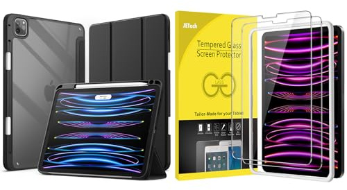 JETech para iPad Pro 11 Pulgadas (2022/2021/2020/2018) Funda con Portalápiz y Protector de Pantalla Lote