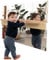 ODOXIA Babyspiegel & Baby Aufstehhilfe | Montessori Spiegel mit Stange | Kleinkindspiegel, verbessert Koordination, kognitive Entwicklung, Gleichgewicht, Motorik | Kinderzimmer Spiegel