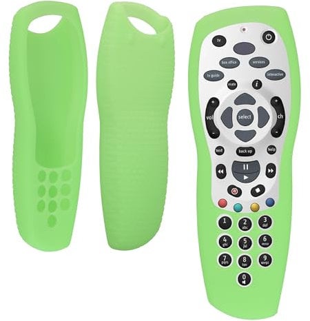 kwmobile Custodia Silicone Telecomando Compatibile con Sky Plus HD/SKY+ HD Cover - Guscio Protettivo Telecomando Antiscivolo - verde fluorescente