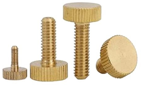 Flachkopfschrauben, gerändelte Kopfschrauben, 5–20 Stück/Menge M3, M4, M5, M6, M8, M10, gerändelte Messing-Flachkopfschrauben, handfest angezogene Rändelschrauben (Größe: M4 x 6, 10 Stück) (Size : M6