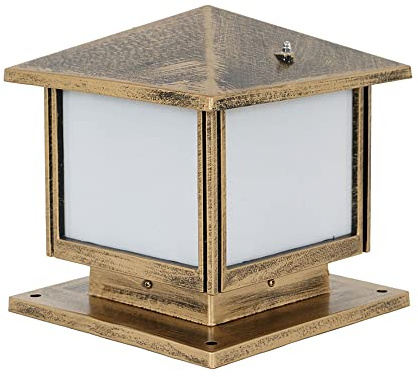 CWVYKNP Lampadario per Esterni A LED con Filamento in Alluminio Pressofuso per Esterni con Base di Montaggio Lampada Minimalista con Tappo A Palo con Acrilico Bianco per Patio 4x4 5x5 6x6