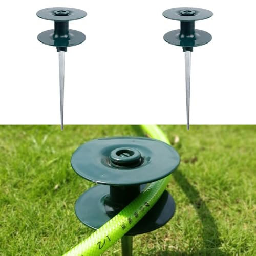 Garden Hose Guide, with Heavy Duty Zinc Metal Spike, Watering Hose Guide(2pcs)
