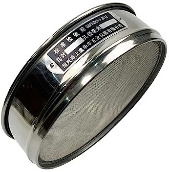 siduytin 1/1.25/2/2.5mm Apertures Lab Standard Sifters Heavy Duty Sieve Mesh Round Soil Sift Compost Tray Gardening Tool for Powder, Silver, 10 mesh [2mm]